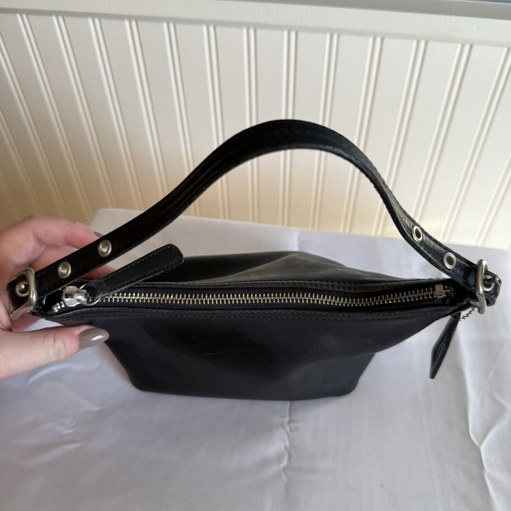 Coach Black Leather Hobo Shoulder Bag - Picture 6 of 14